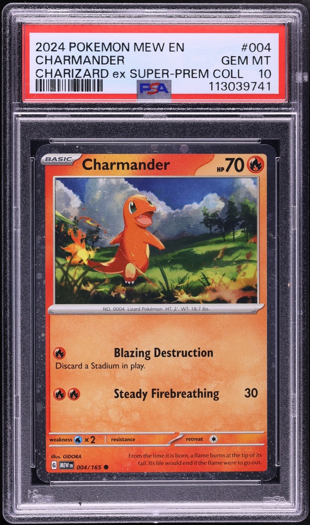 2024 Pokemon Scarlet & Violet 151 Super Premium Collection Charmander #4 PSA 10 GEM MINT