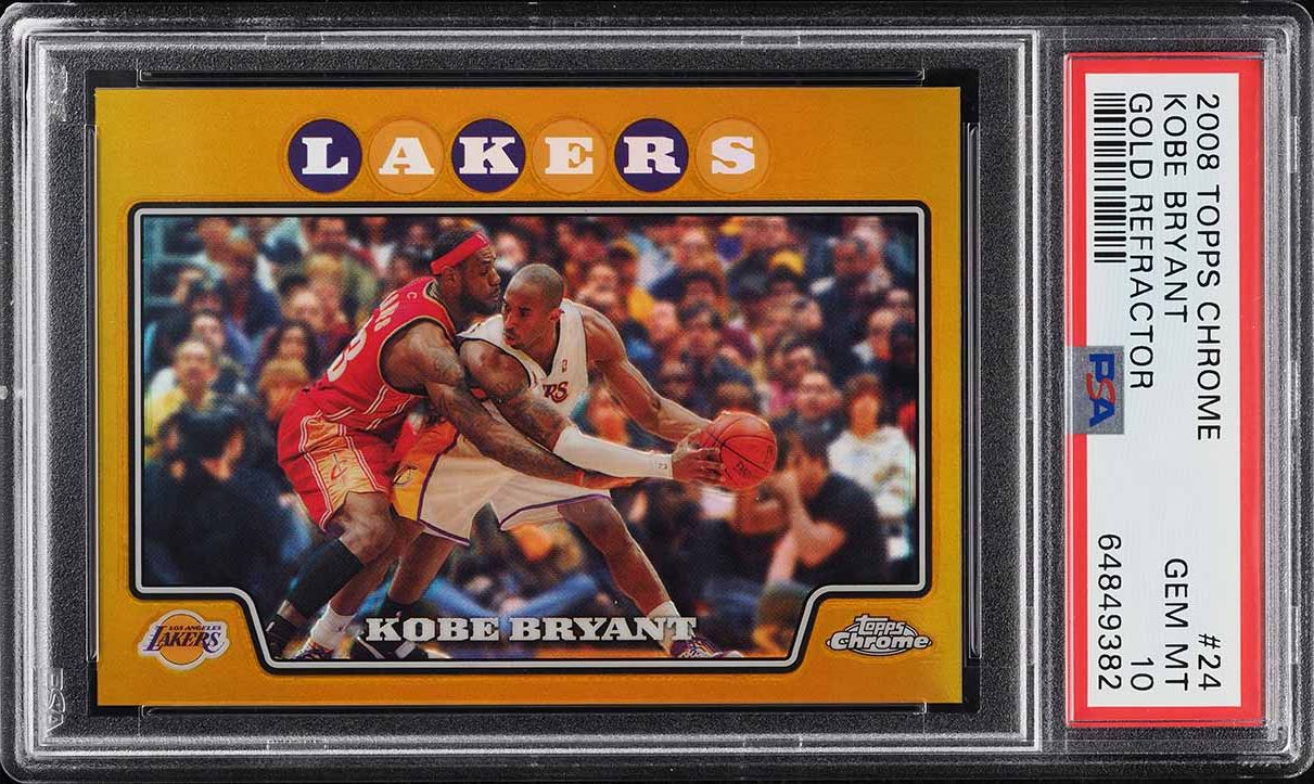 2008 Topps Chrome Gold Refractor Kobe Bryant w/ LeBron James /50 #24 ...