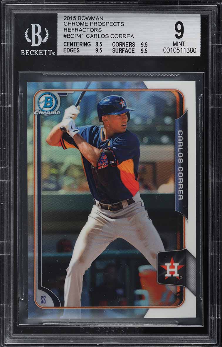 2015 Topps Chrome Refractor Carlos Correa ROOKIE AUTO /499 #AR-CC