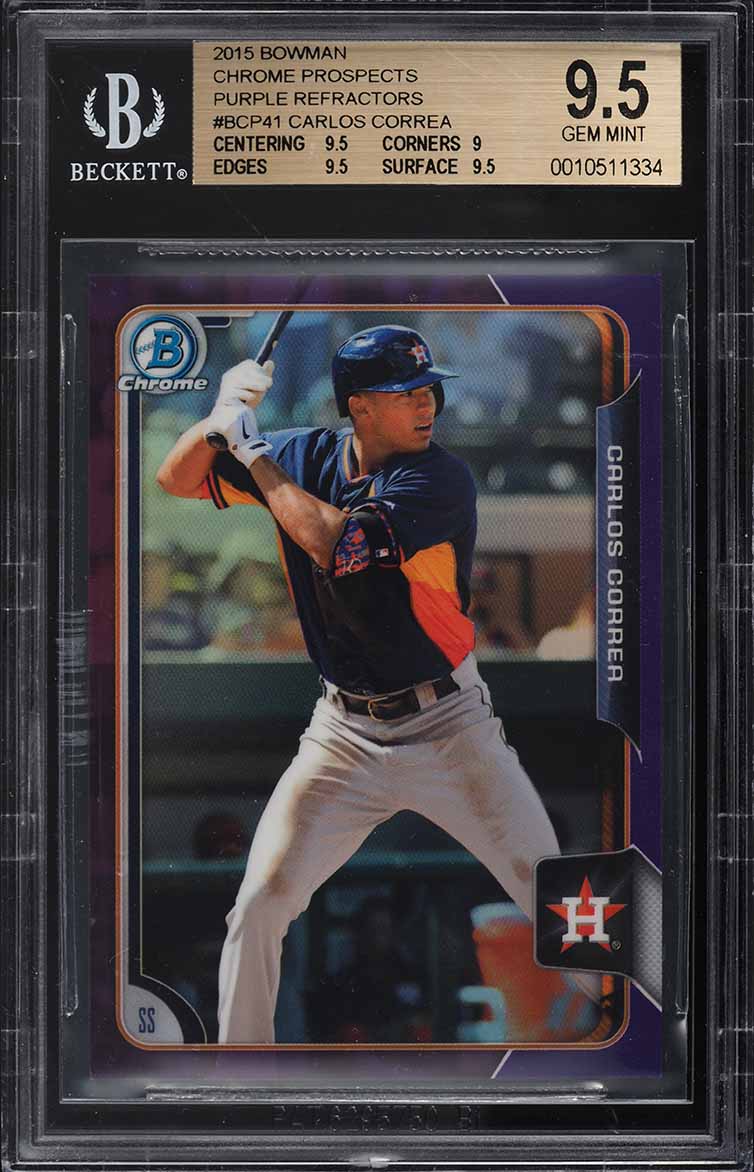 2015 Topps Chrome Refractor Carlos Correa ROOKIE AUTO /499 #AR-CC