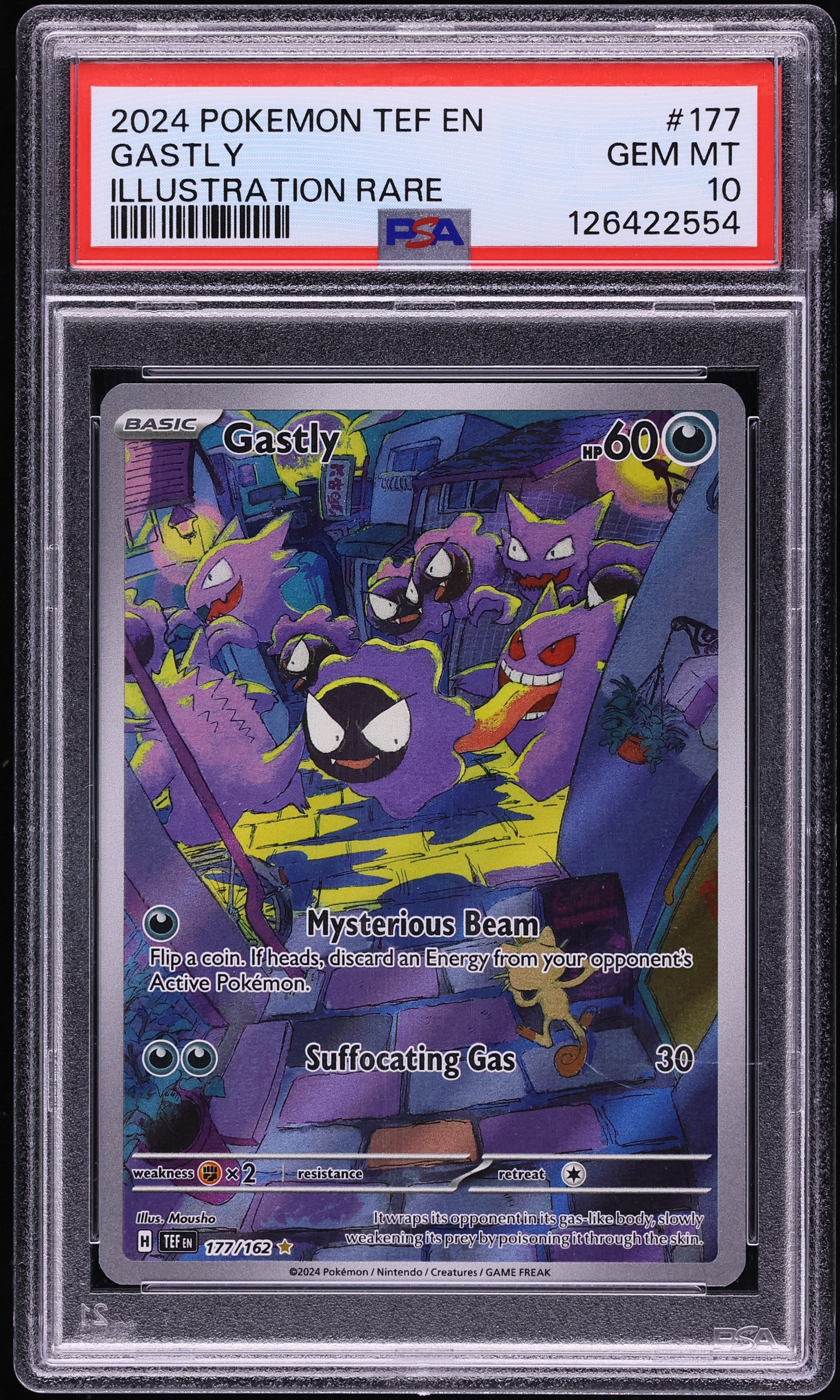 2024 Pokemon Scarlet & Violet Temporal Forces IR Gastly #177 PSA 10 GEM MINT