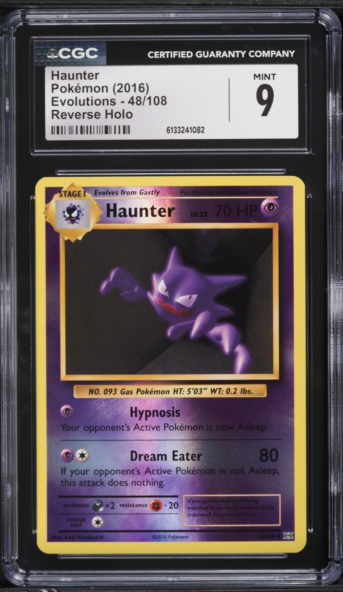 2016 Pokemon XY Evolutions Reverse Holo Haunter #48 CGC 9 MINT
