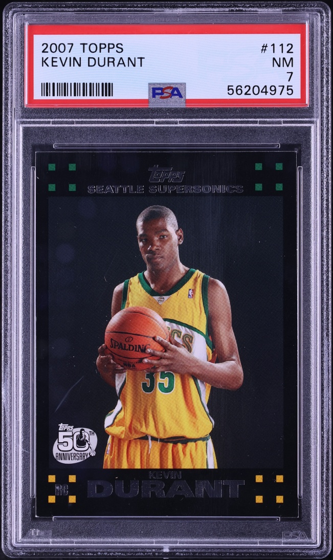 2007 Topps Basketball Kevin Durant ROOKIE #112 PSA 7 NRMT