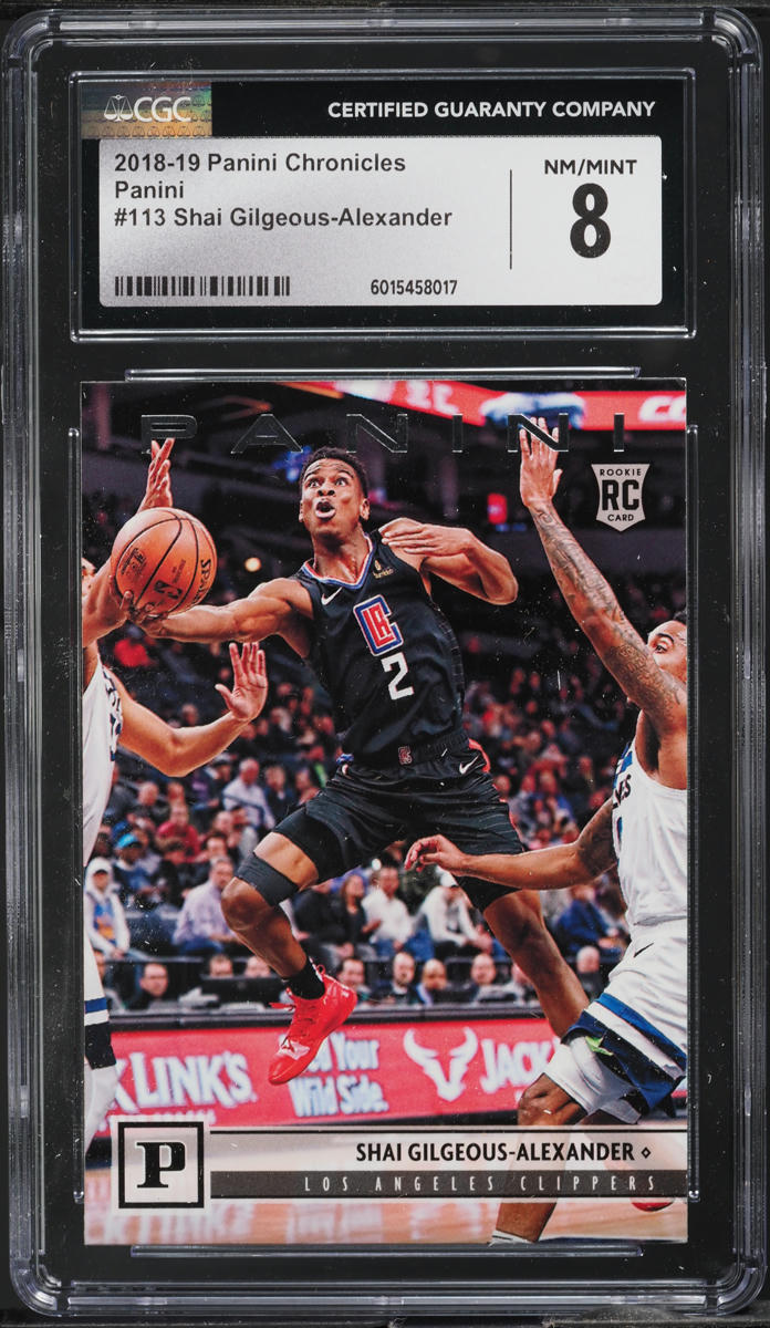 2018 Panini Chronicles Shai Gilgeous-Alexander ROOKIE #113 CGC 8 NM-MT