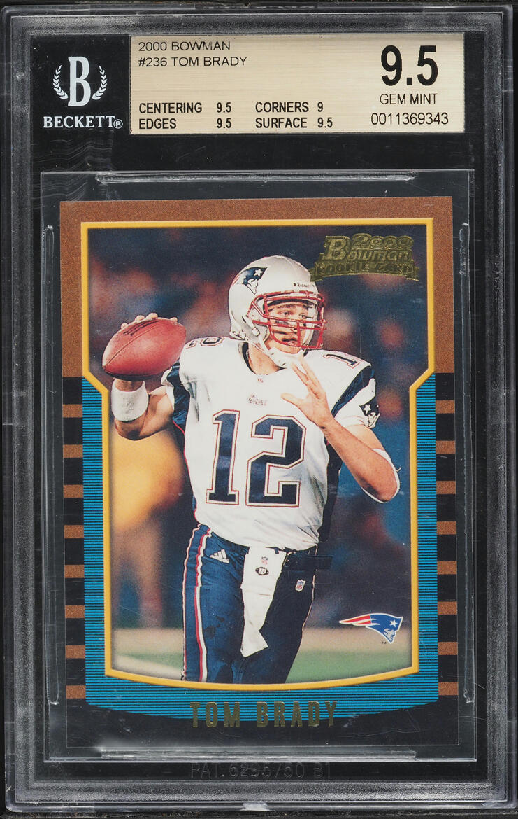 2000 Bowman Football Tom Brady ROOKIE #236 BGS 9.5 GEM MINT
