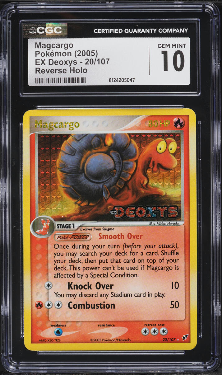 2005 Pokemon EX Deoxys Reverse Holo Magcargo #20 CGC 10 GEM MINT