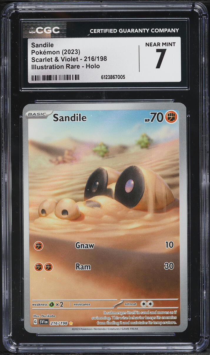 2023 Pokemon Scarlet & Violet IR Sandile #216 CGC 7 NRMT