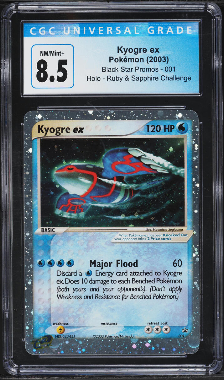 2003 Pokemon Black Star Promo Holo Kyogre ex #1 CGC 8.5 NM-MT+