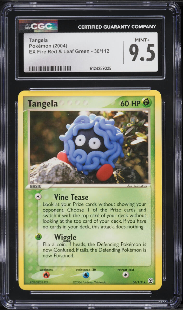 2004 Pokemon EX Fire Red & Leaf Green Tangela #30 CGC 9.5 MINT+
