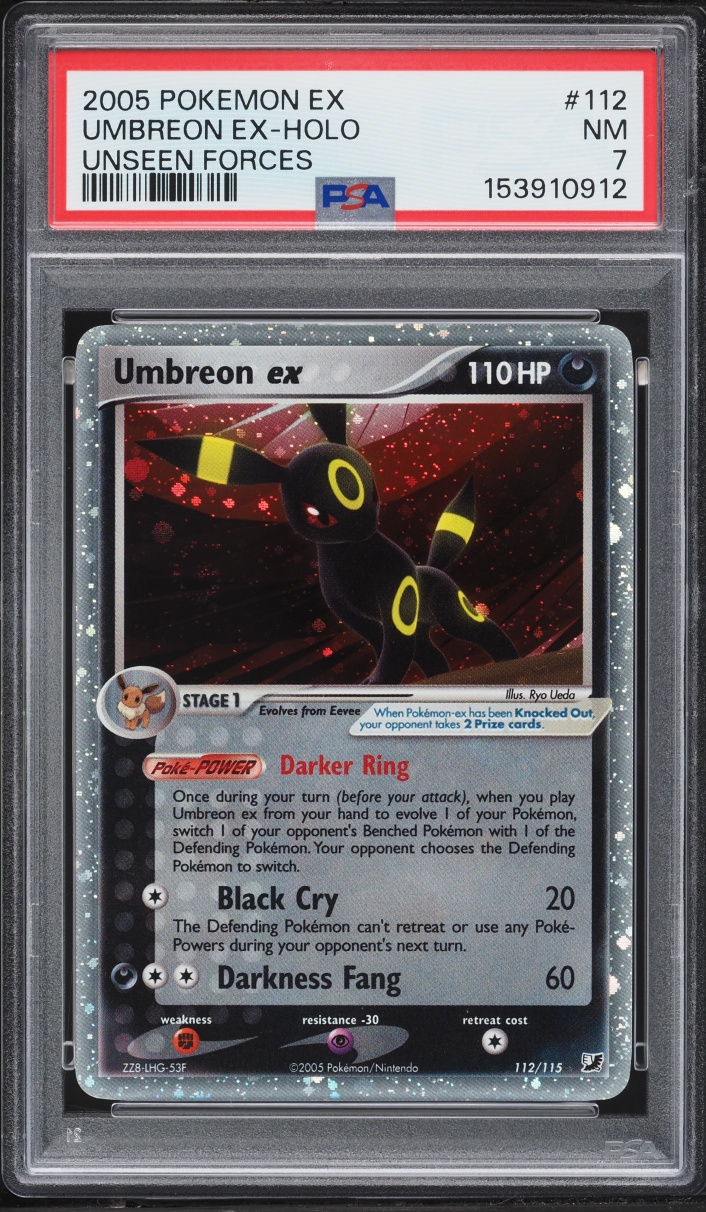 2005 Pokemon EX Unseen Forces Holo Umbreon ex #112 PSA 7 NRMT