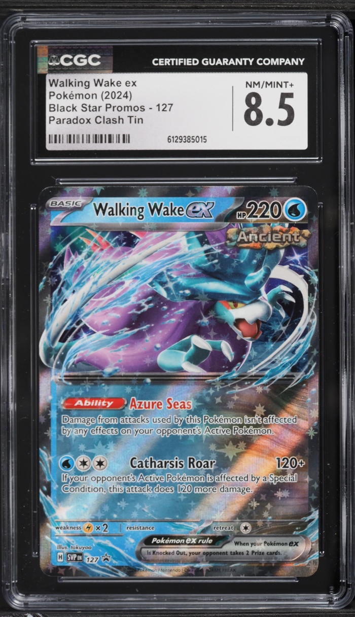 2024 Pokemon Scarlet & Violet Promo Paradox Clash Walking Wake EX #127 CGC 8.5 NM-MT+
