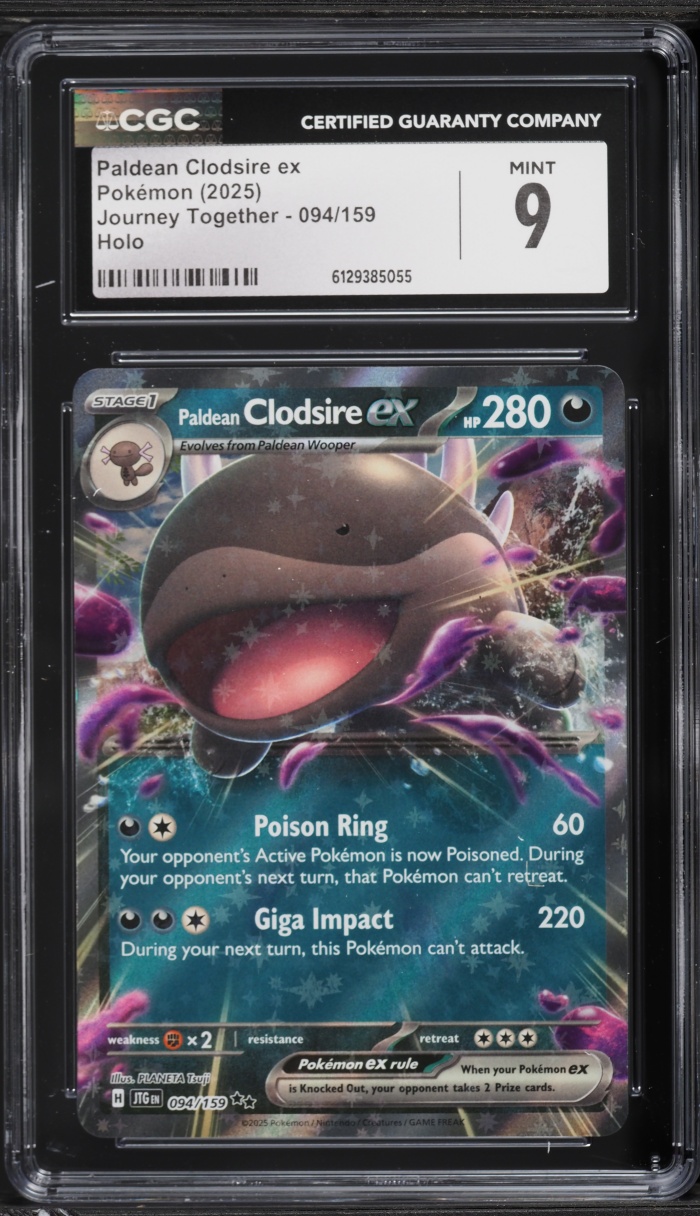 2025 Pokemon Scarlet & Violet Journey Together Paldean Clodsire EX #94 CGC 9 MINT