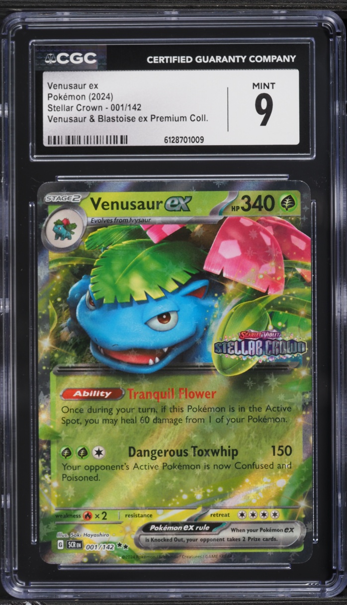 2024 Pokemon SV Stellar Crown Premium Collection Holo Venusaur ex #1 CGC 9 MINT