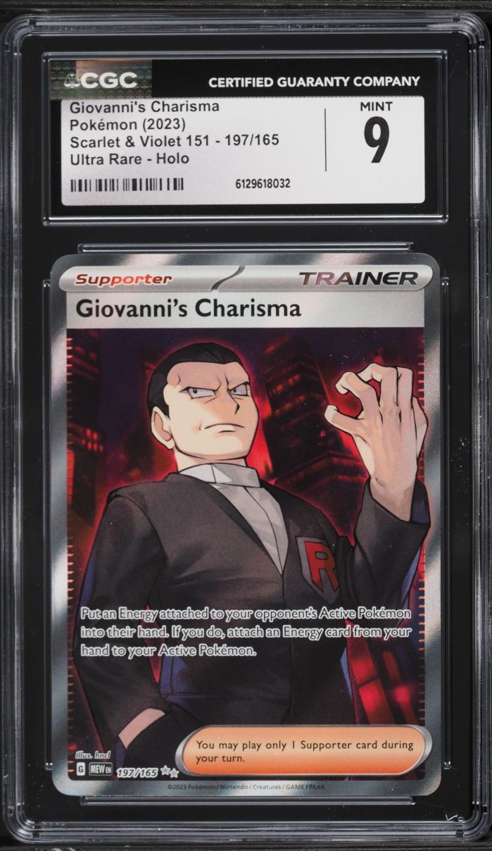 2023 Pokemon Scarlet & Violet 151 Full Art Giovanni's Charisma #197 CGC 9 MINT