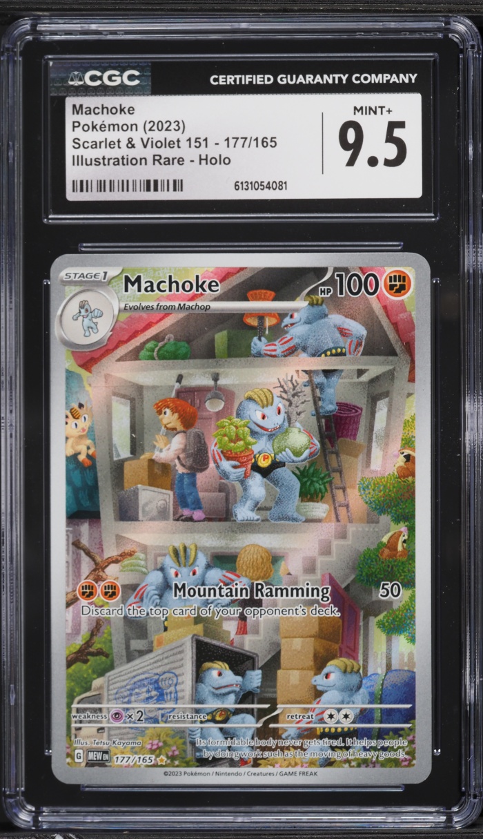2023 Pokemon Scarlet & Violet 151 IR Machoke #177 CGC 9.5 MINT+