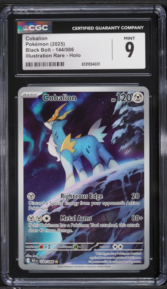 2025 Pokemon Scarlet & Violet Black Bolt IR Cobalion #144 CGC 9 MINT