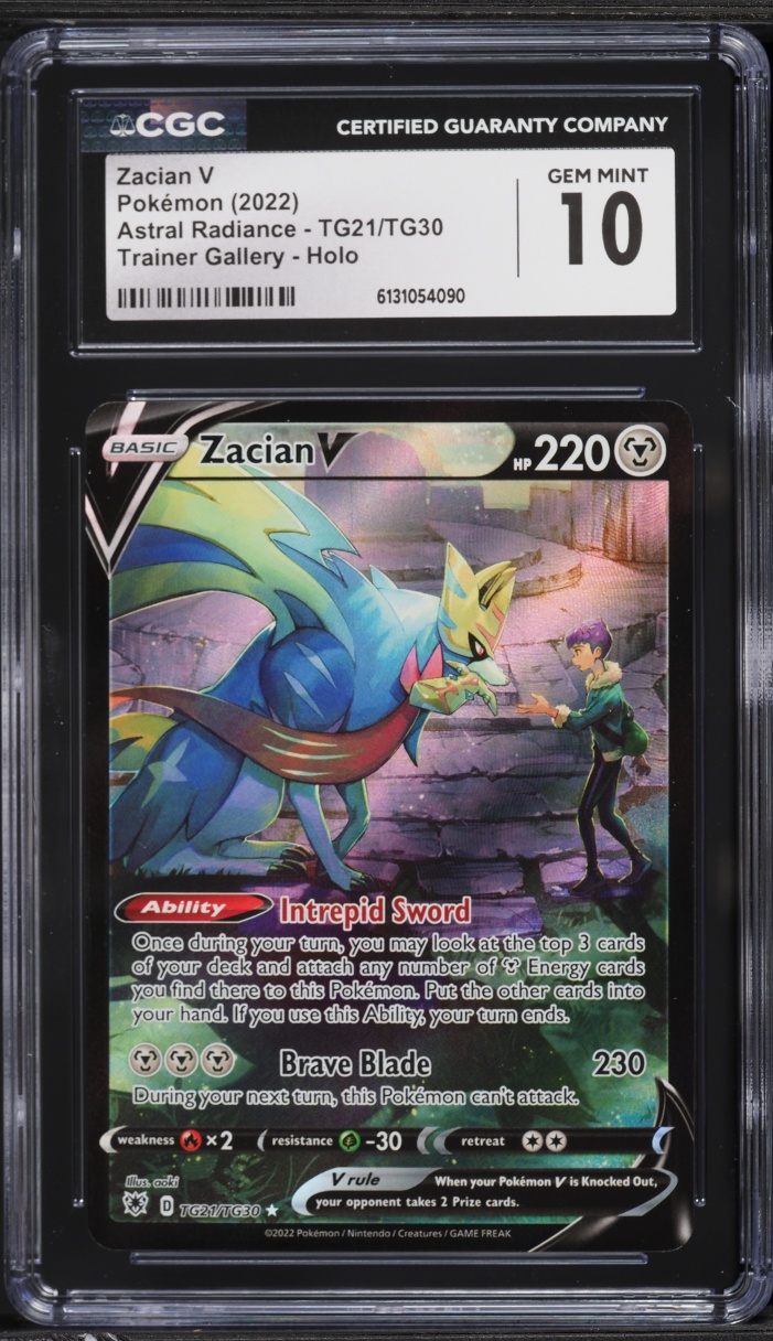 2022 Pokemon Sword & Shield Astral Radiance Trainer Gallery Zacian V #TG21 CGC 10 GEM MINT