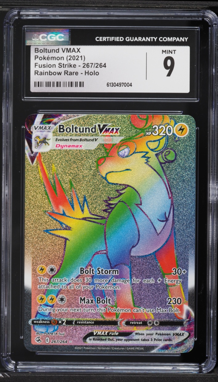 2021 Pokemon SWSH Fusion Strike Rainbow Rare Boltund VMAX #267 CGC 9 MINT