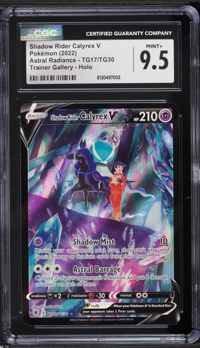 2022 Pokemon Sword & Shield Astral Radiance CHR Shadow Rider Calyrex V #TG17 CGC 9.5 MINT+