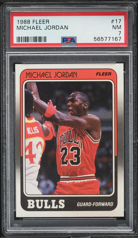 1988 Fleer Michael Jordan ALL STAR #120 PSA 7 NRMT on Fanatics Collect