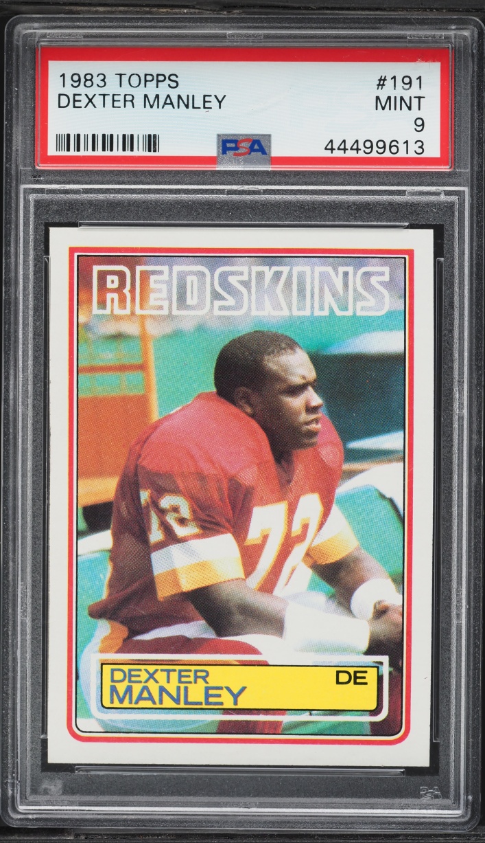 1983 Topps Football Dexter Manley ROOKIE #191 PSA 9 MINT