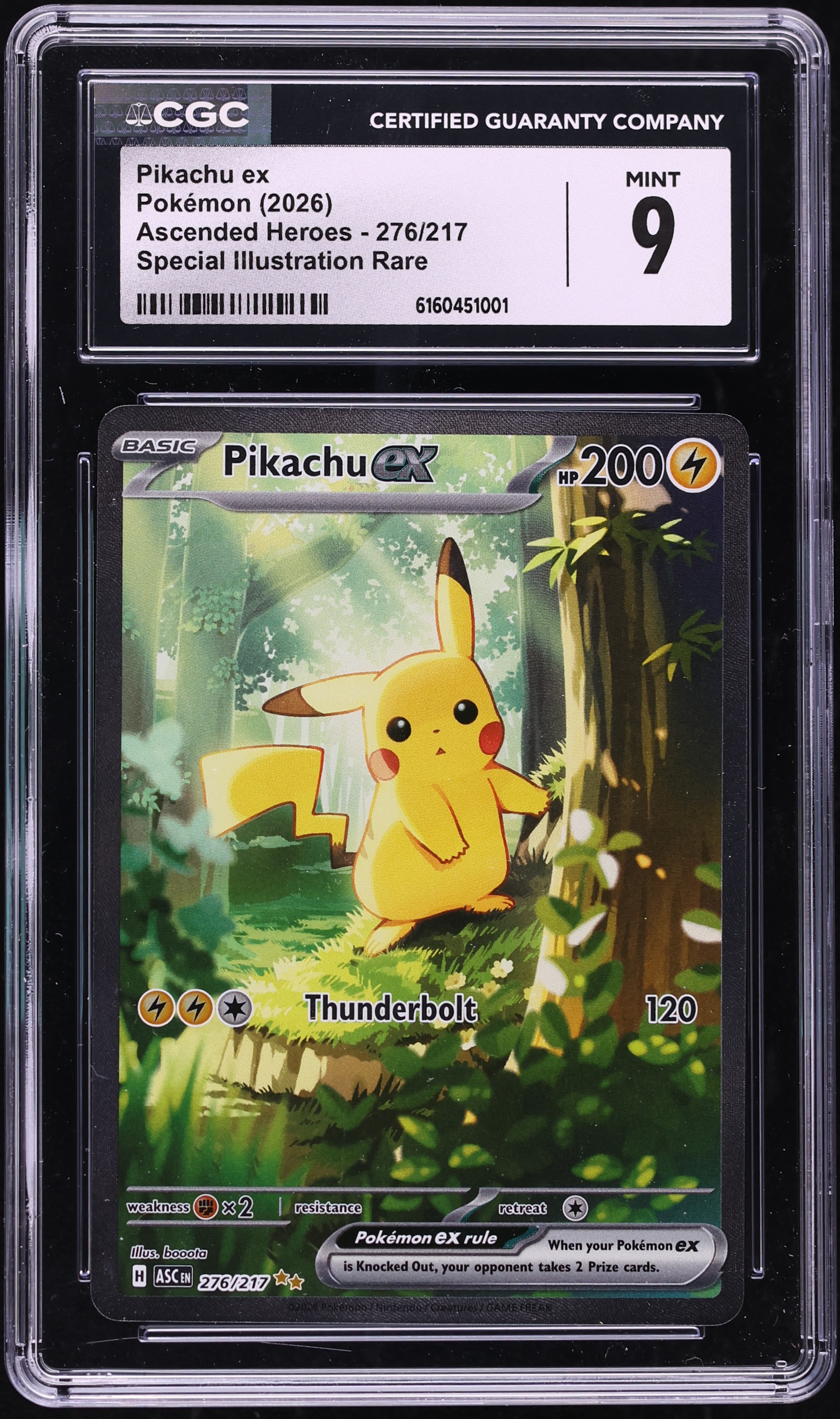2026 Pokemon Mega Evolution Ascended Heroes SIR Pikachu EX #276 CGC 9 MINT