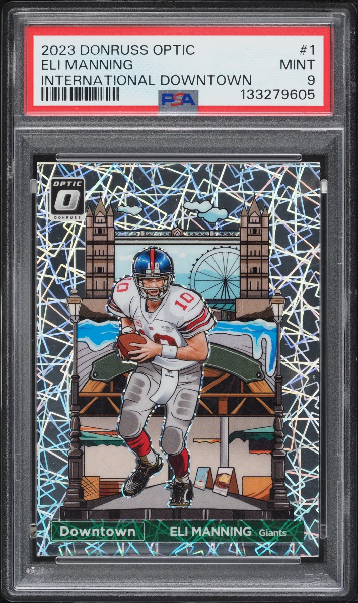 2023 Donruss Optic International Downtown Eli Manning #1 PSA 9 MINT