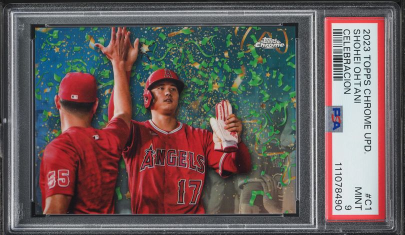 2023 Topps Chrome Update Celebracion Shohei Ohtani /99 #C1 PSA 8