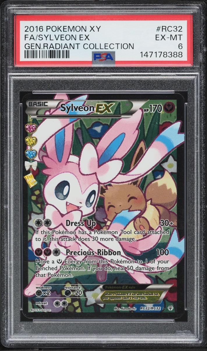 2016 Pokemon XY Generations Radiant Collection Full Art Sylveon EX #RC32 PSA 6 EXMT