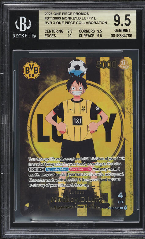 2025 One Piece Promotional Cards DORTMUND Collaboration Monkey D