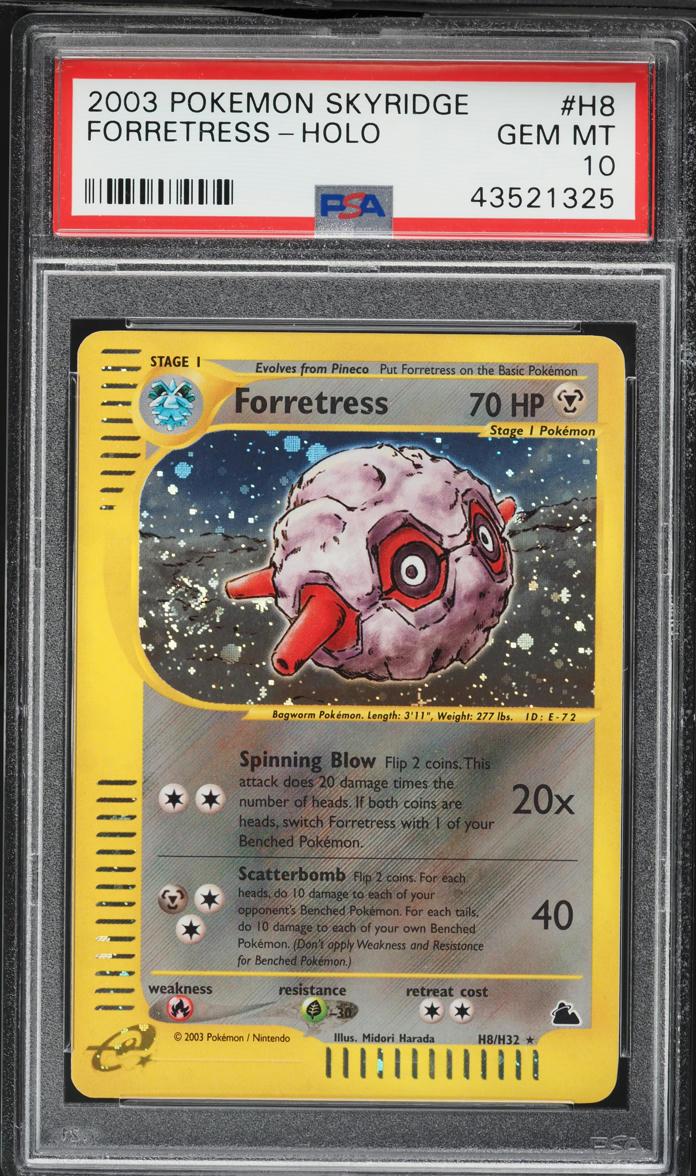 2003 Pokemon Skyridge Holo Forretress #H8 PSA 10 GEM MINT