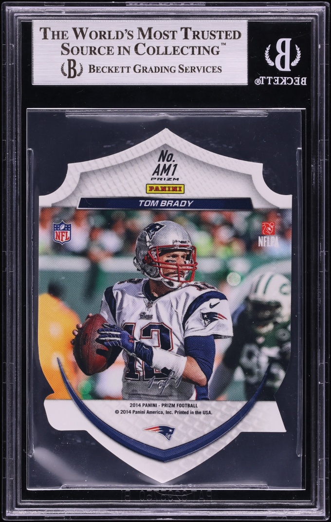 2014 Panini Prizm Air Marshals Black Finite Die-Cut Tom Brady 1/1 #AM1 BGS 9 MINT