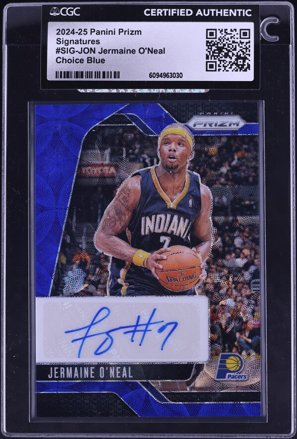 2024 Panini Noir Color Jermaine O'Neal AUTO /99 #ANC-JON CGC 9