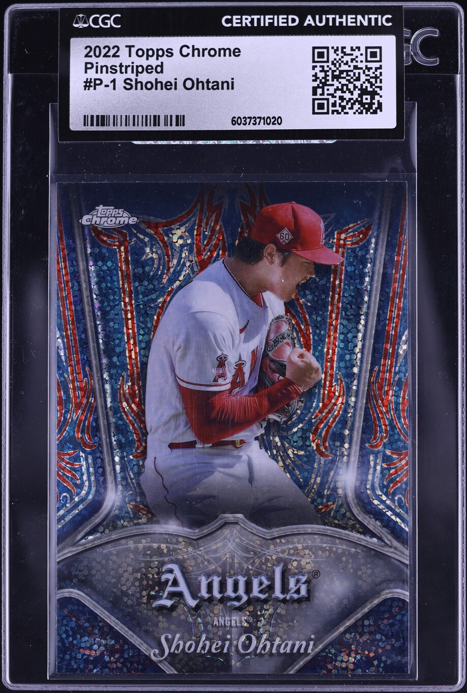 2022 Topps Chrome Pinstriped Shohei Ohtani #P-1 CGC AUTH