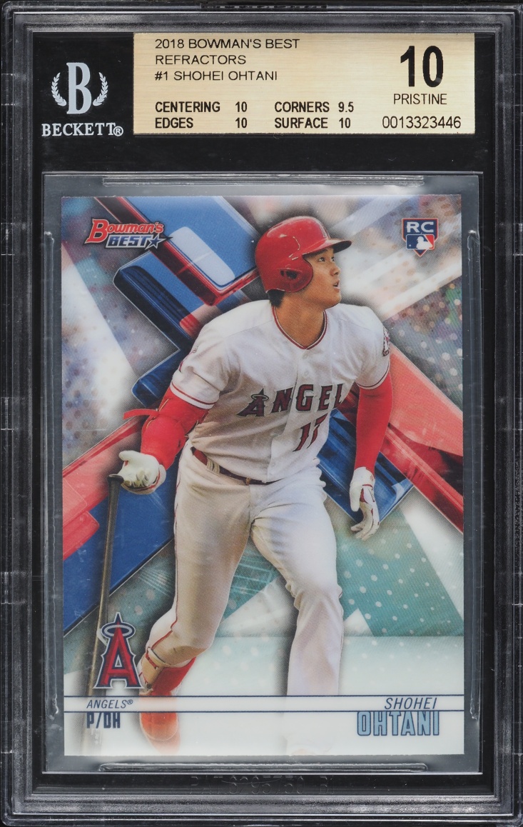 2018 Bowman's Best Refractor Shohei Ohtani ROOKIE #1 BGS 10 PRISTINE