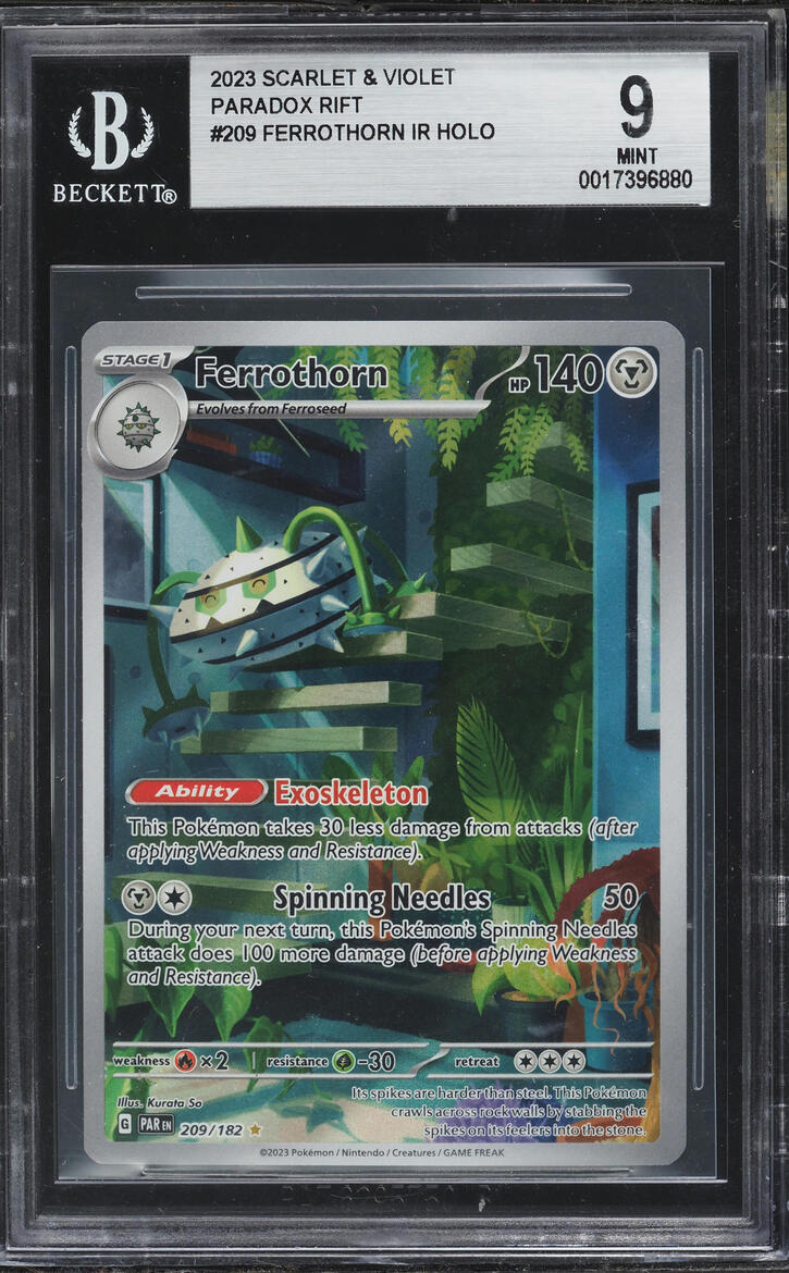 2023 Pokemon Scarlet & Violet Paradox Rift IR Ferrothorn #209 BGS 9 MINT
