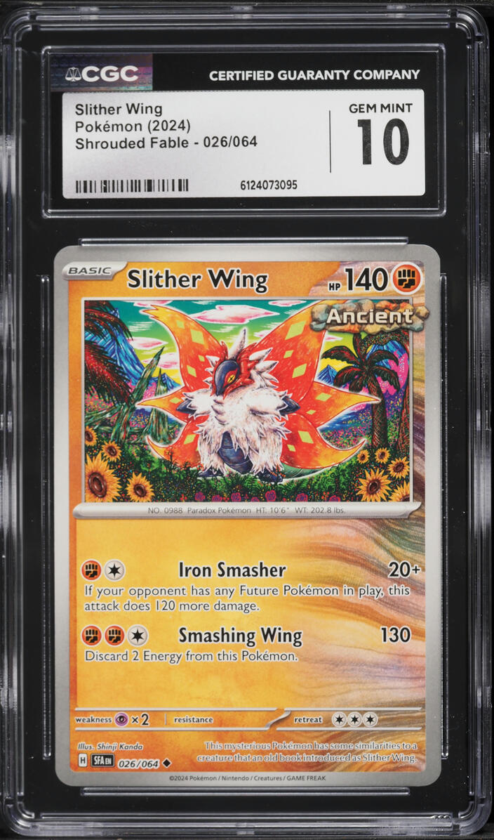 2024 Pokemon Scarlet & Violet Shrouded Fable Slither Wing #026 CGC 10 GEM MINT