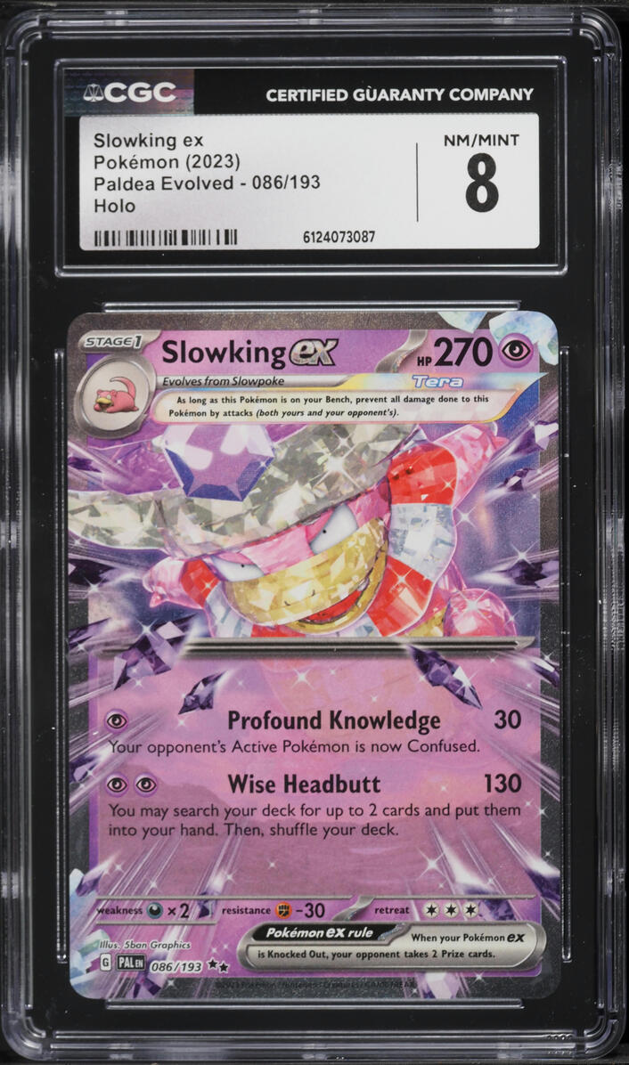 2023 Pokemon Scarlet & Violet Paldea Evolved Holo Slowking EX #86 CGC 8 NM-MT