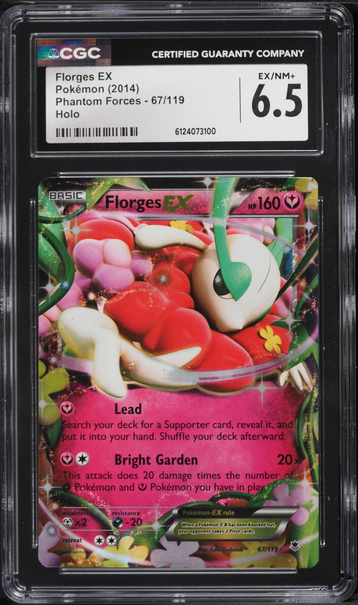 2014 Pokemon XY Phantom Forces Florges EX #67 CGC 6.5 EXMT+