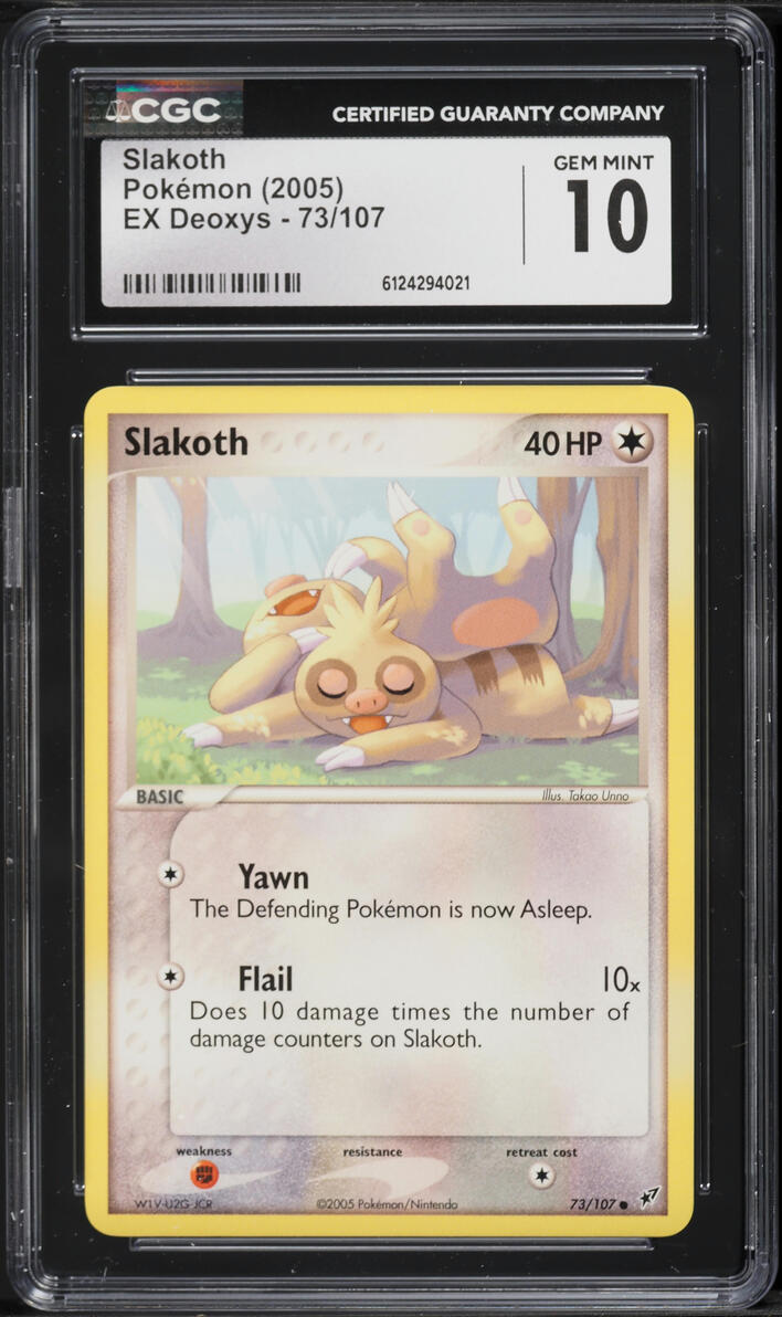 2005 Pokemon EX Deoxys Slakoth #73 CGC 10 GEM MINT