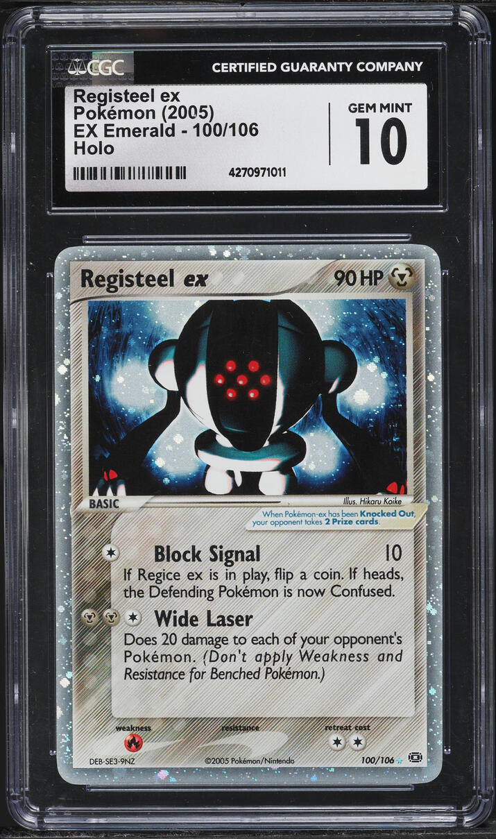 2005 Pokemon EX Emerald Holo Registeel ex #100 CGC 10 GEM MINT