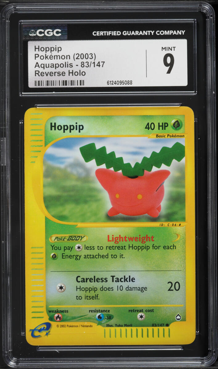 2003 Pokemon Aquapolis Reverse Holo Hoppip #83 CGC 9 MINT