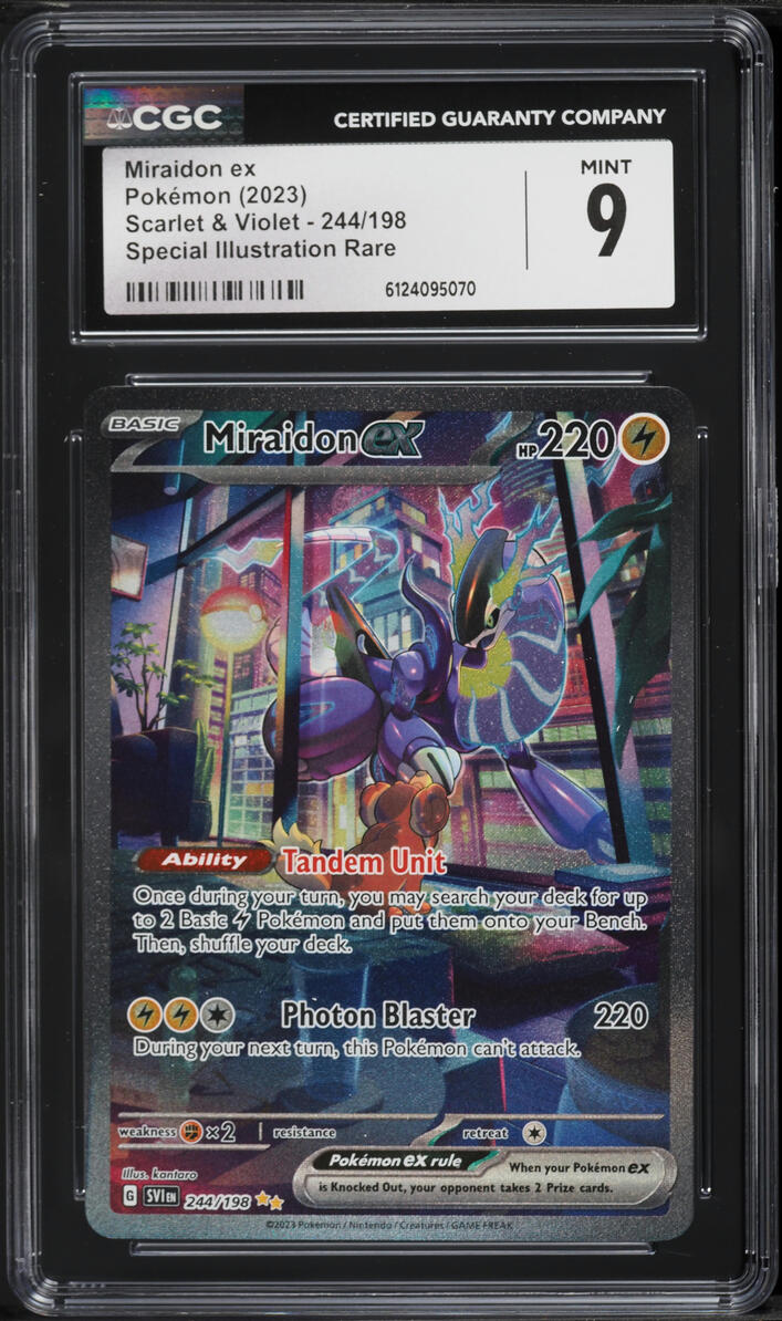 2023 Pokemon Scarlet & Violet SIR Miraidon ex #244 CGC 9 MINT