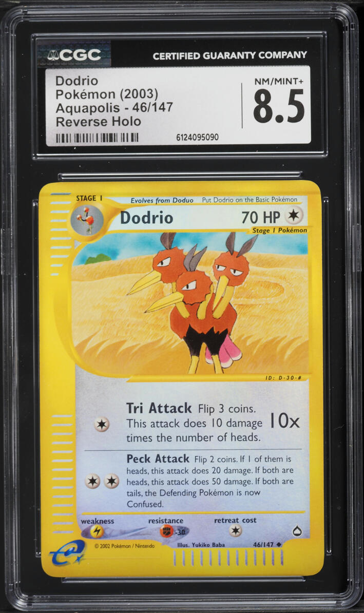 2003 Pokemon Aquapolis Reverse Holo Dodrio #46 CGC 8.5 NM-MT+