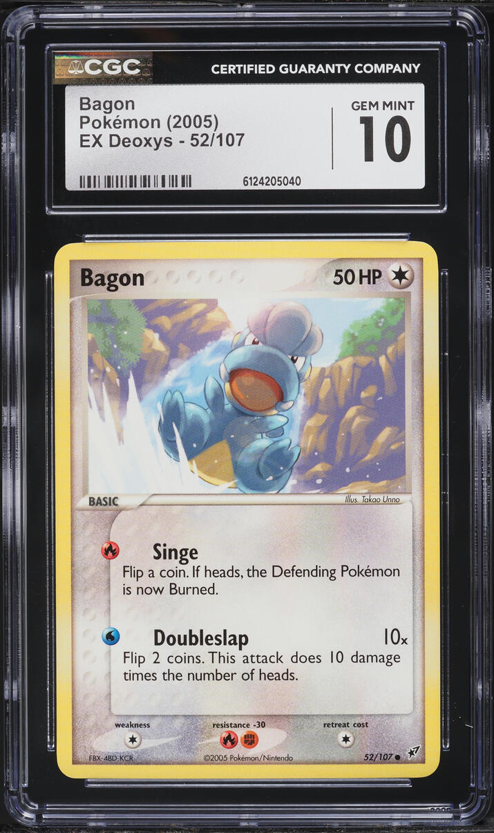2005 Pokemon EX Deoxys Bagon #52 CGC 10 GEM MINT