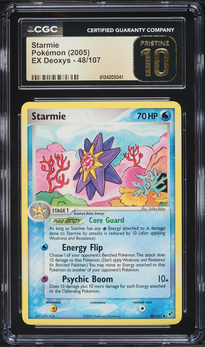 2005 Pokemon EX Deoxys Starmie #48 CGC 10 PRISTINE