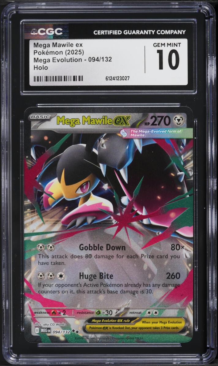 2025 Pokemon Mega Evolution Holo Mega Mawile ex #94 CGC 10 GEM MINT