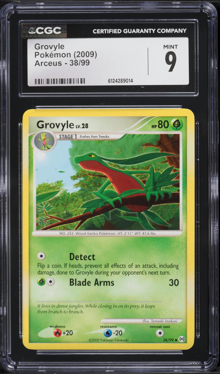 2009 Pokemon Arceus Grovyle #38 CGC 9 MINT