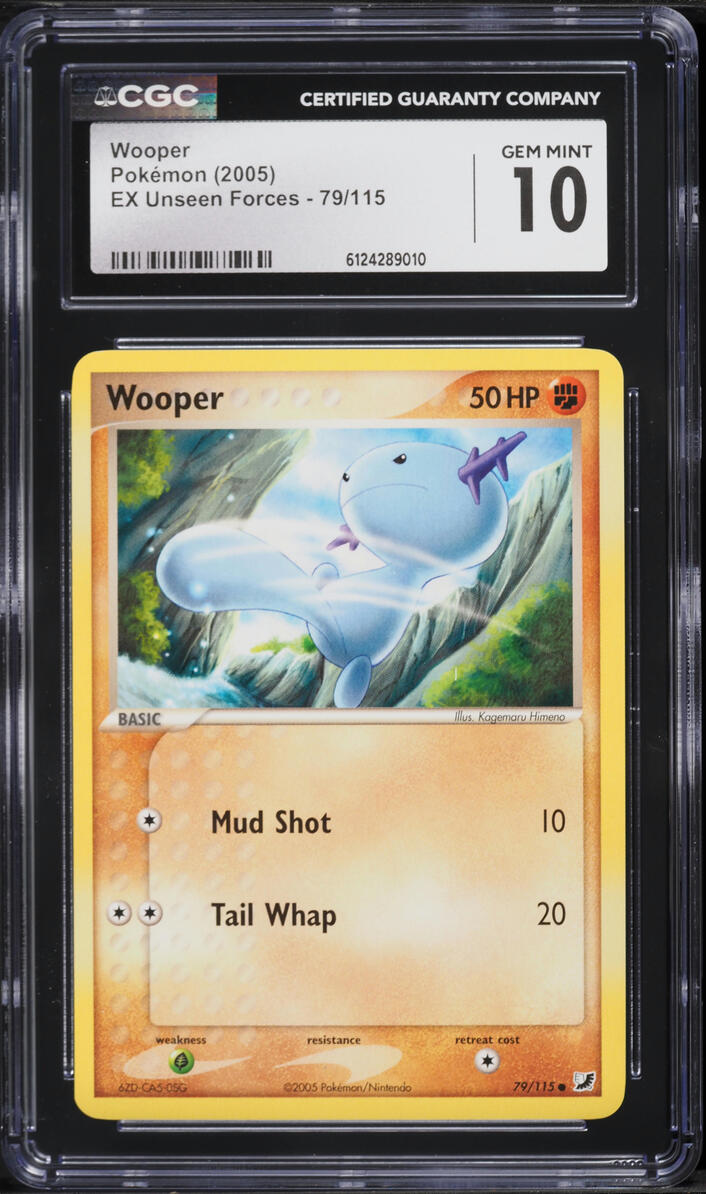 2005 Pokemon EX Unseen Forces Wooper #79 CGC 10 GEM MINT