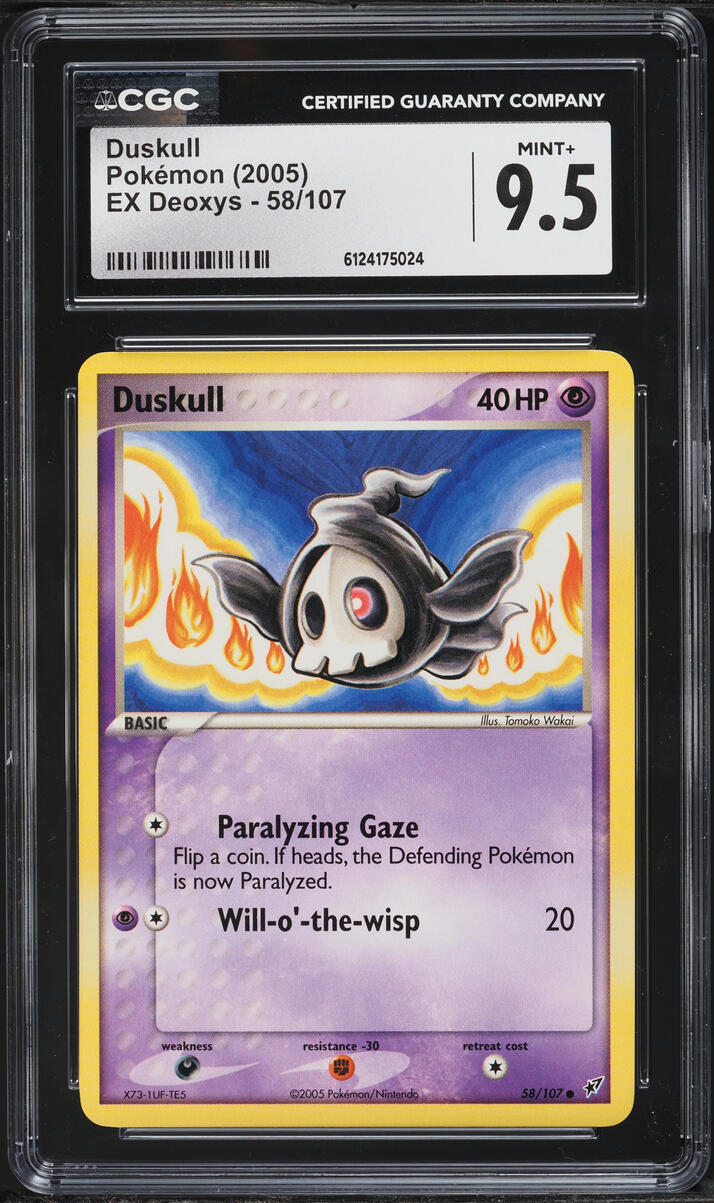 2005 Pokemon EX Deoxys Duskull #58 CGC 9.5 MINT+